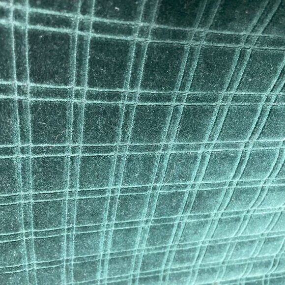 Vintage Womens Green Velet Velour Button Up Long Sleeve Top u Flaw Size Medium - Picture 7 of 8